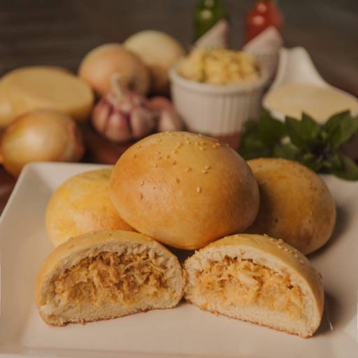 Pão de Batata com Frango 