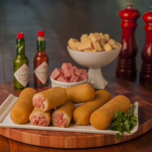 Enroladinho de Presunto e Queijo 