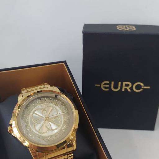 Relógio Euro Feminino Dourado - Glitz