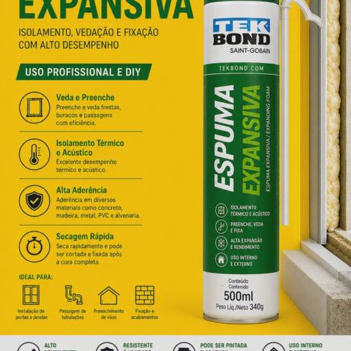 Espuma expansiva Tekbond 500ml em Vila Velha, ES