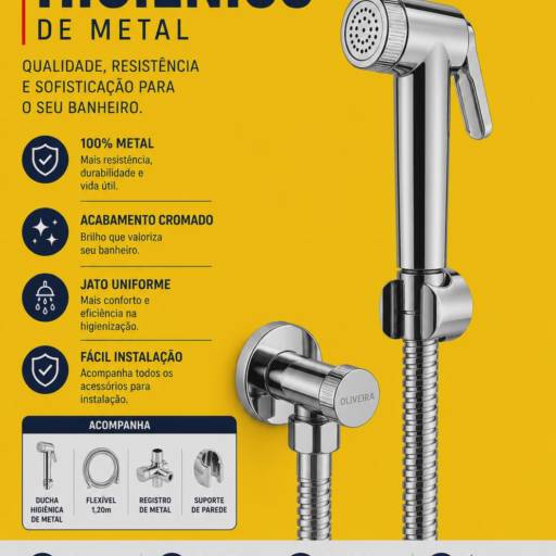 Ducha Higiênica Metálica: Elegância, Resistência e Praticidade