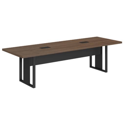 MESA REUNIÃO RETANGULAR COM 02 CAIXAS DE TOMADAS - PÉ QUADRO - START
