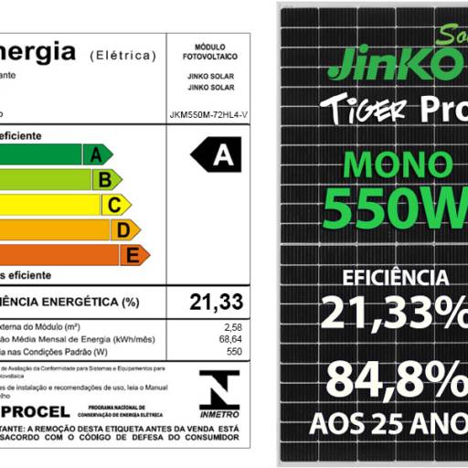 PAINEL SOLAR FOTOVOLTAICO JINKO 550w