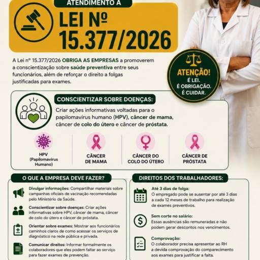 Atendimento à Lei nº 15.377/2026 em Aracaju