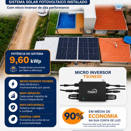 Sistema Solar Fotovoltaico com Microinversor