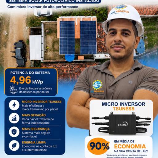 Instalação de Sistema Solar Fotovoltaico com Microinversor