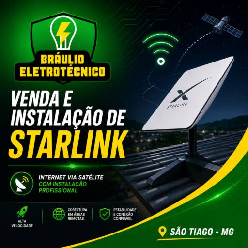 Venda e Instalação de Starlink em São Tiago, MG