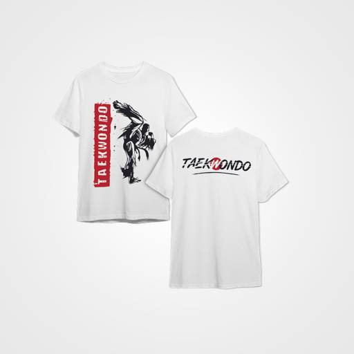 Comprar o produto de Camisetas Taekwondo Branca Adulto em Artigos Esportivos pela empresa Kimonos Honra em Foz do Iguaçu, PR por Solutudo