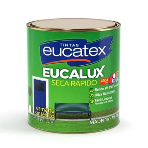 Esmalte Sintético Premium Madeira/Metal Preto Fosco 3,6L Eucalux Seca Rápido. em Boituva, SP por Solução Materiais e Equipamentos