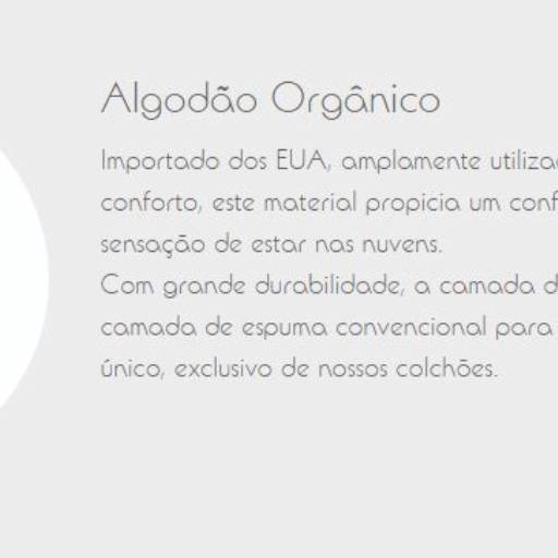Colchão Norwood Molas Ensacadas Organic Cotton por Deko Colchões & Enxovais