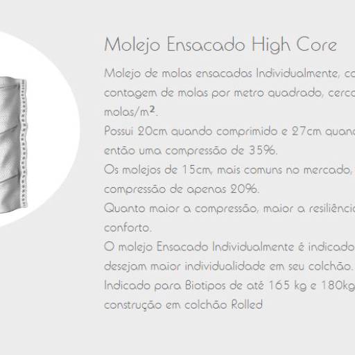 Colchão Norwood Molas Ensacadas Organic Cotton por Deko Colchões & Enxovais