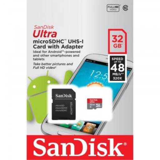 Cartão Sandisk microSDHC Ultra 32GB por Fael Cases e Multi Assistência Loja II