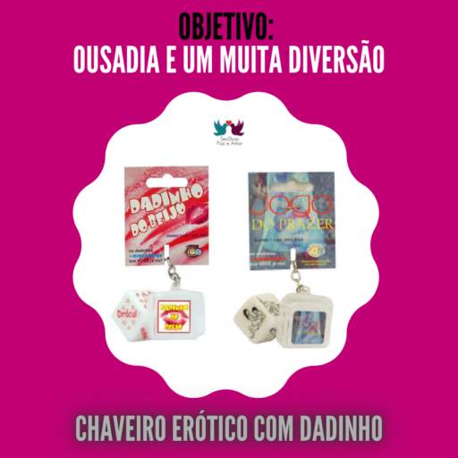 Chaveiro erótico com dadinho