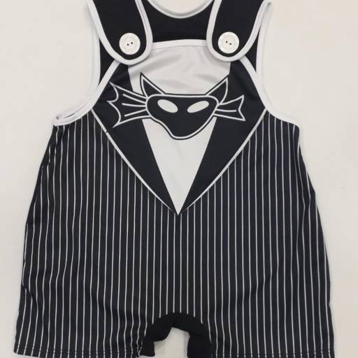 2950 - Macacão Jack esqueleto (1 a 3) em Tietê, SP por Fantasia & Folia