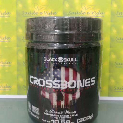 Crossbones - Black Skull  por Saúde e Vida