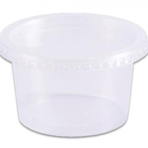 Pote Redondo 200ml com Tampa c/ 24un  Prafesta