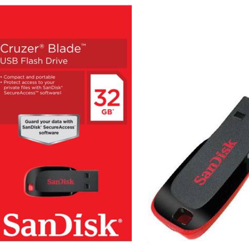 Pen Drive Sandisk 32 Gb Cruzer Blade por Sell Acessórios 
