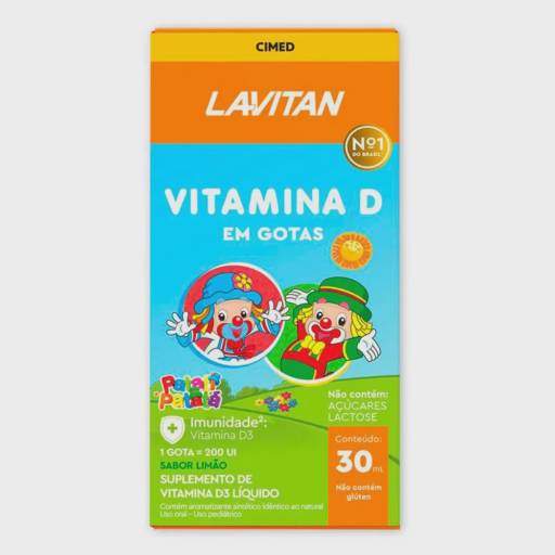 Vitamina D3 Kids sabor Limão 30ml - Lavitan Kids