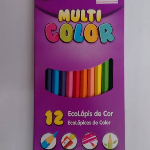 Comprar o produto de Lápis de Cor Multicolor 12 cores em Lápis e Lapiseiras pela empresa Papelaria Primavera em Jundiaí, SP por Solutudo