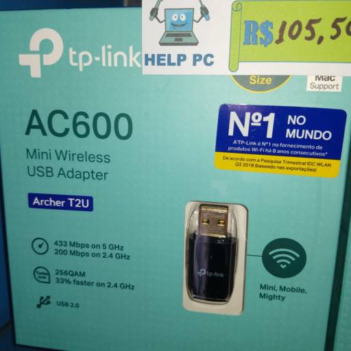 Comprar o produto de Adaptador wireless usb em A Classificar pela empresa Help PC em Avaré, SP por Solutudo