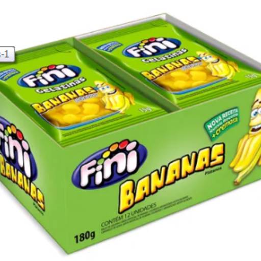 Mini Bananas Açucaradas - com 12 pacotes de 15g cada