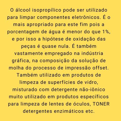 ÁLCOOL ISOPROPÍLICO 1000 ML em Bauru, SP por Dalmeida Distribuidora de Toner e Cartuchos