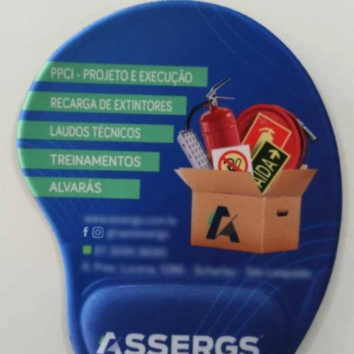 Mouse Pad Ref.102 Personalizado c/apoio de Pulso Ergonômico em São José do Rio Preto, SP por Public Gráfica e Brindes