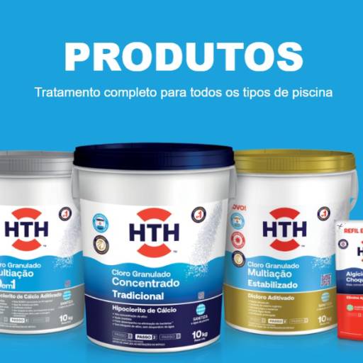 ????‍♂️ Produtos HTH – Tratamento Completo para Piscinas