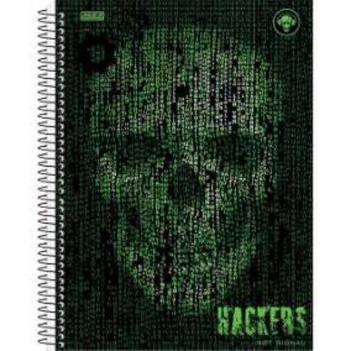 Caderno 10 matérias Hackers por Pintando o 7 Bazar e Papelaria