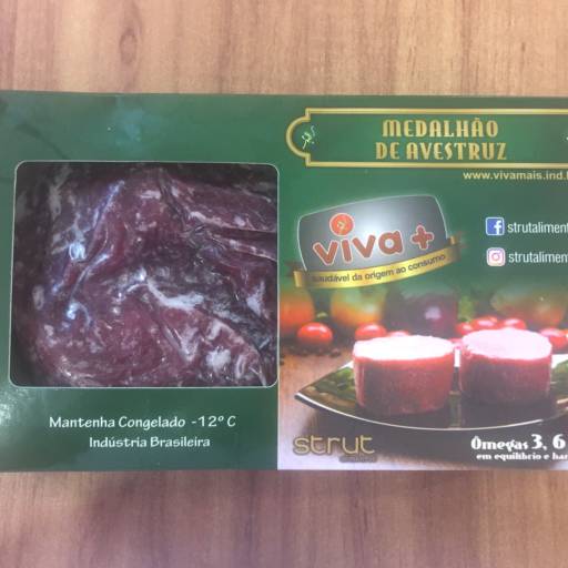 Medalhão de avestruz