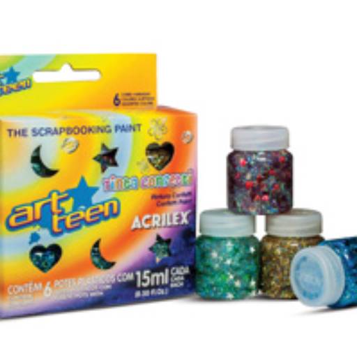 Comprar o produto de Tinta Confetti Acrilex em Materiais Escolares pela empresa Eloy Festas em Jundiaí, SP por Solutudo