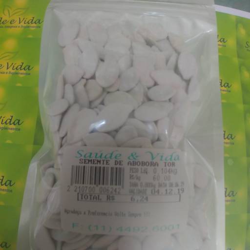 Semente de abobora torrada por Saúde e Vida