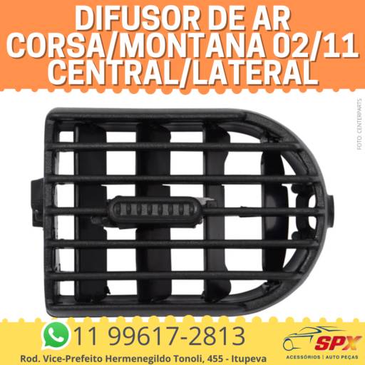 Difusor de Ar Corsa/Montana 02/11 Central/Lateral em Itupeva, SP por Spx Acessórios e Autopeças