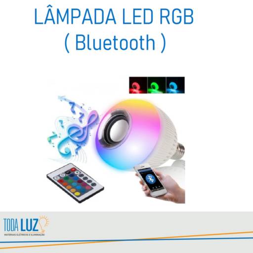 Lâmpada LED RGB (Bluetooth) por Toda Luz Materiais Elétricos e Iluminação