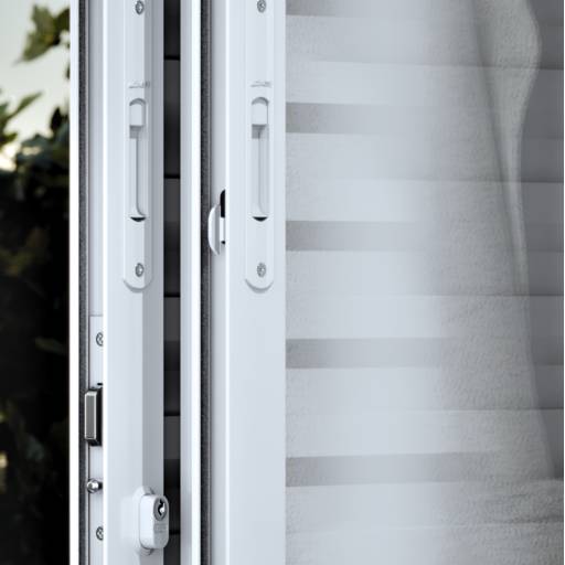 Porta de Correr Central Balcão - branca detalhe