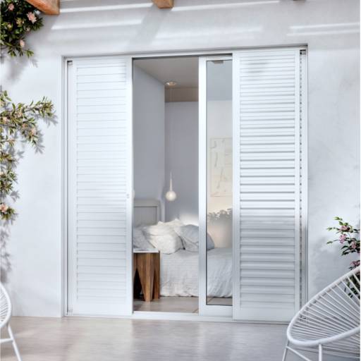 Porta de Correr Central Balcão - branca