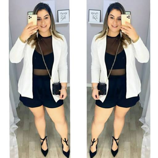 Blazer Branco Alongado (Semelhante a esse Disponível no Tamanho: 44). em Bauru, SP por Blessing Store 