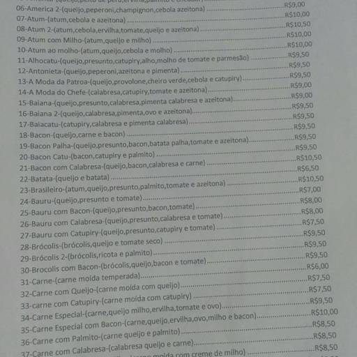 Cardapio Pinhata Lanches