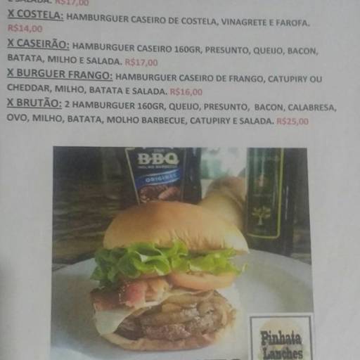 Cardapio Pinhata Lanches por Pinhata Lanches
