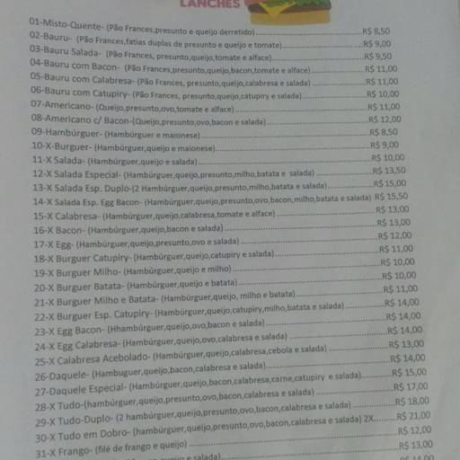 Cardapio Pinhata Lanches por Pinhata Lanches