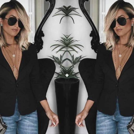 Blazer de Linho mais Curtinho (Semelhante a esse Disponível no Tamanho: 36/38) por Blessing Store 