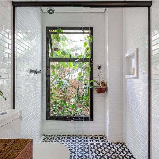 Box frontal de correr estrutura preta