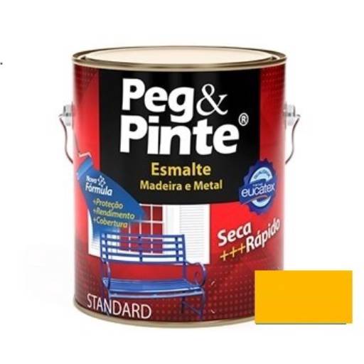 Esmalte Madeira e Metal Standard Amarelo Brilhante 3,6L Peg & Pinte. em Boituva, SP por Solução Materiais e Equipamentos