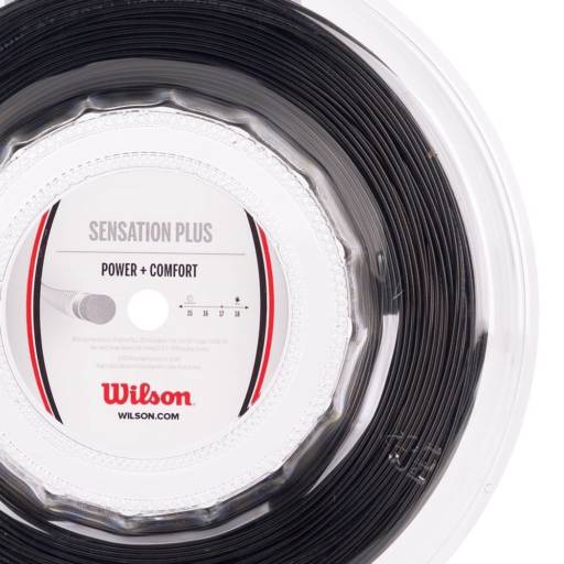 Corda Wilson Sensation Plus 1,28 mm Preta (Gauge 17) - set individual em Atibaia, SP por Léo Tennis Atibaia - Aula de Tênis, Beach Tênis e Locação de Quadra de Tênis