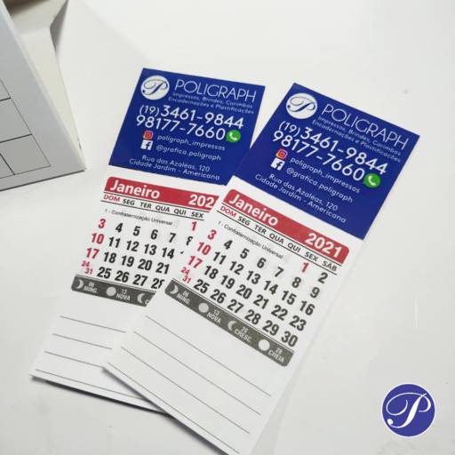 Calendário com Imã 