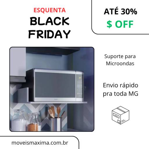 Oferta Exclusiva Móveis Máxima, Suporte Para Microondas em MDF