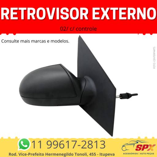 Retrovisor Externo Fiesta 02/ c/ controle em Itupeva, SP por Spx Acessórios e Autopeças