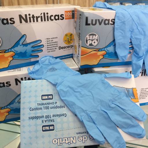 Comprar o produto de Luva nitrilica sem Po azul  em A Classificar pela empresa Cirúrgica São Lucas em Caraguatatuba, SP por Solutudo