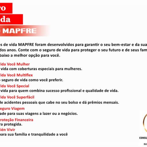 Seguro Vida Mapfre por RJE3 Consultoria & Corretora de Seguros