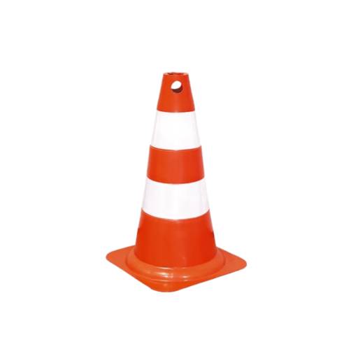 Cone Rígido Laranja/Branco 50 Cm